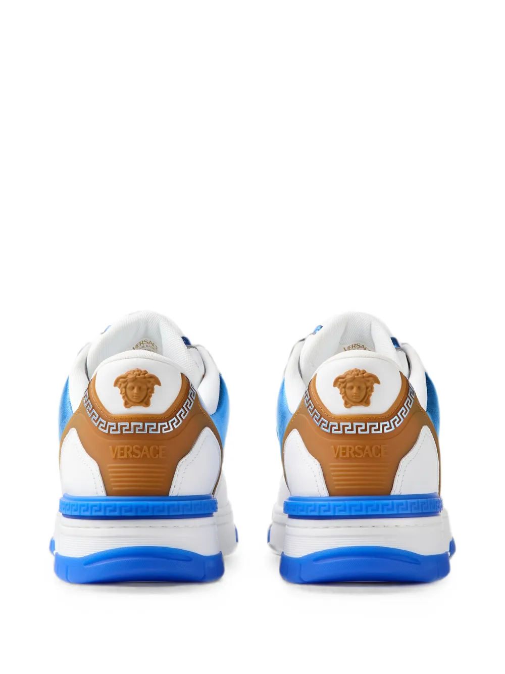 Versace Biggie Basket leren sneakers Wit