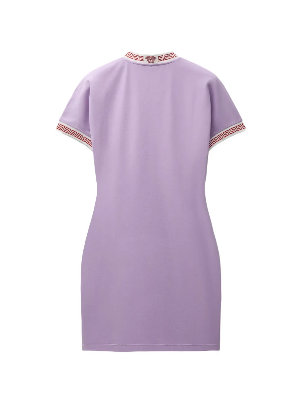 Versace Jacquard stretch katoenen jersey mini-jurk Paars