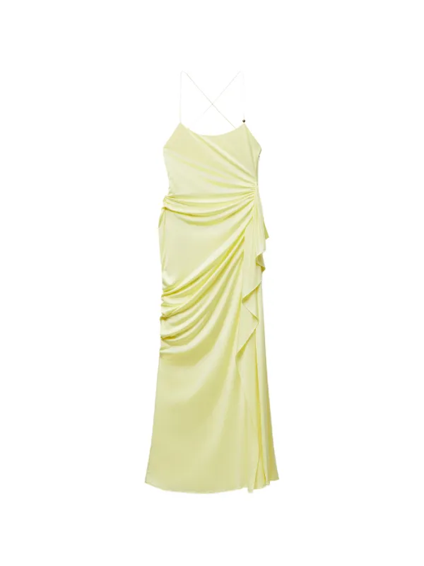 Versace Draped Viscose-jersey Gown in Green