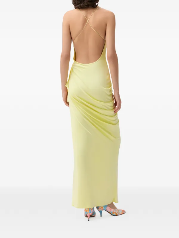 versace jersey dress Draped Viscose-Jersey Gown, Female, Yellow, 40 fnf-sale-dresses-jumpsuits