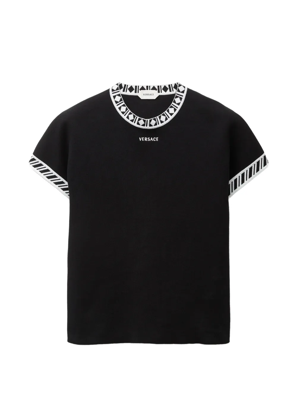Versace cotton knit T-Shirt - Schwarz