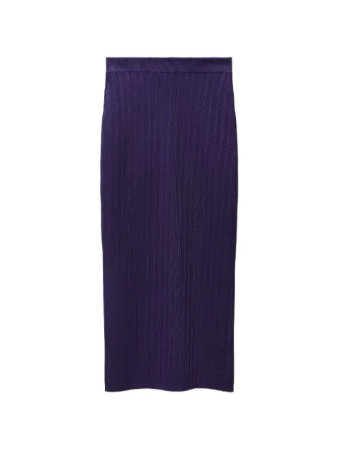 Versace falda midi tejida de canalé