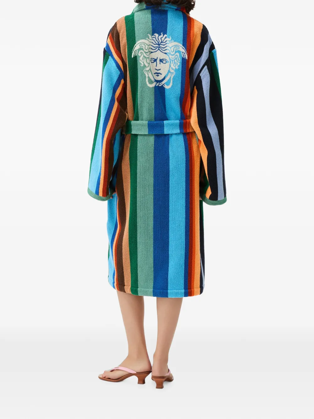  Versace Home Albornoz A Rayas - Azul 