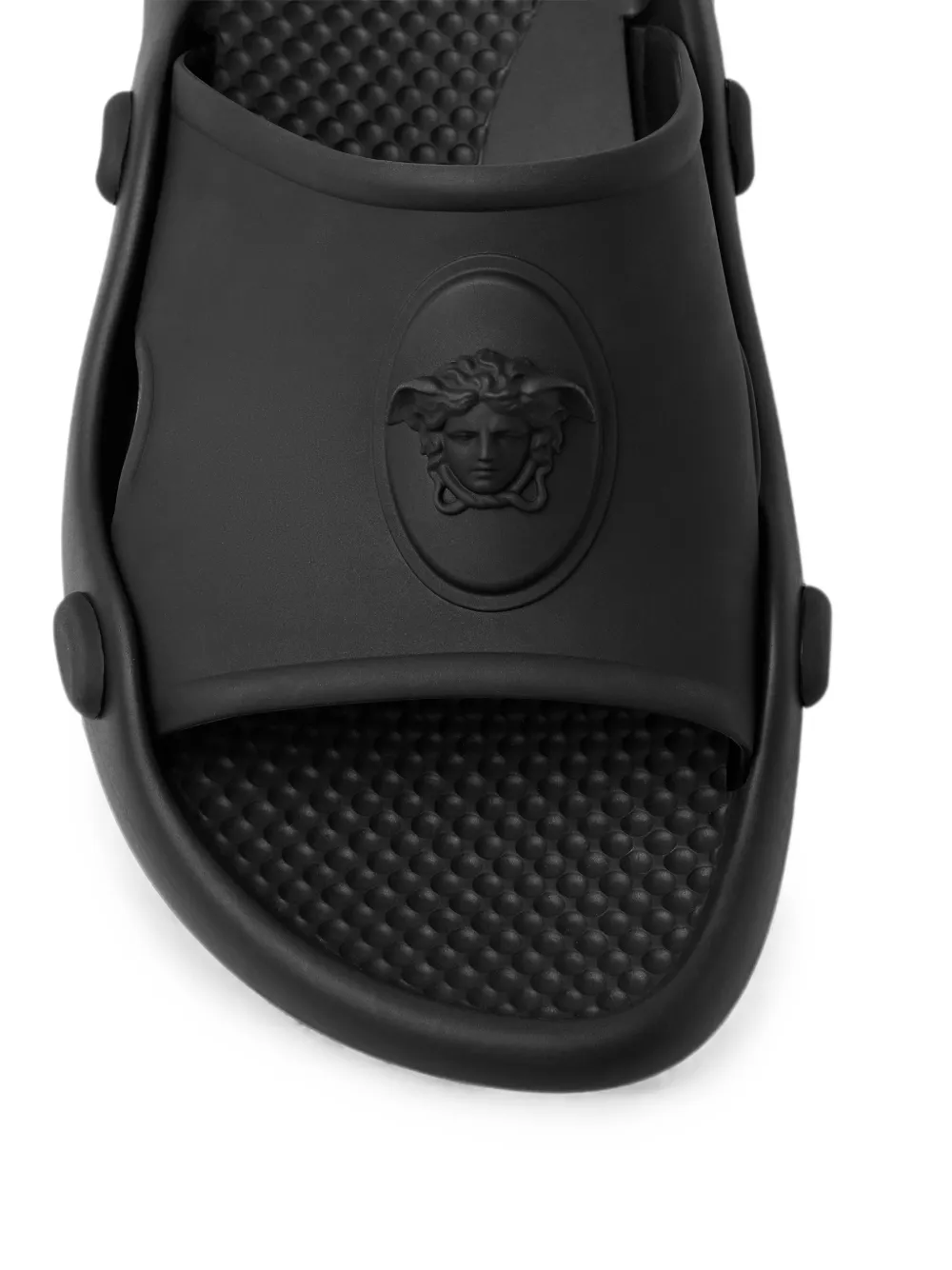Versace Nettuno rubber slides Zwart