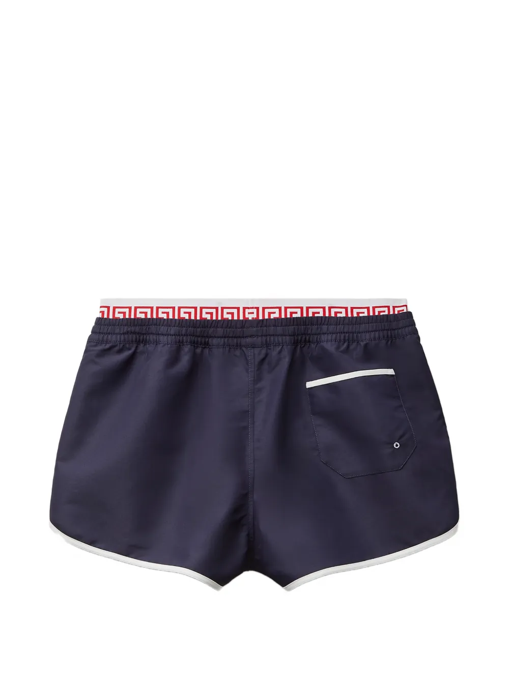 Versace Zwembroek met dubbele tailleband Blauw