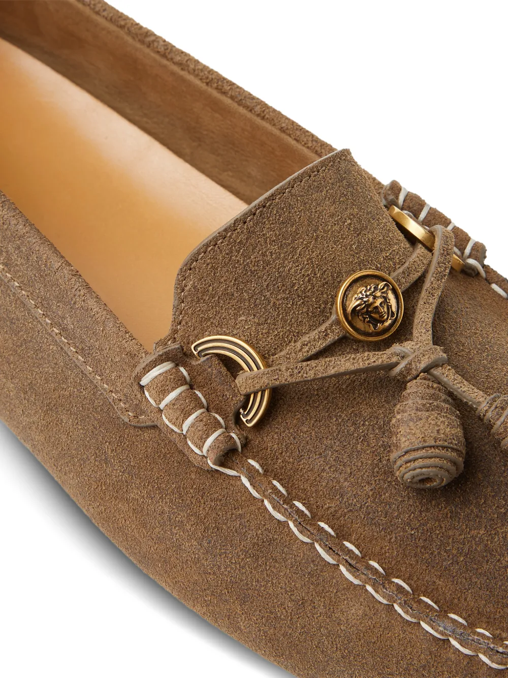 Versace Robin suède loafers Bruin