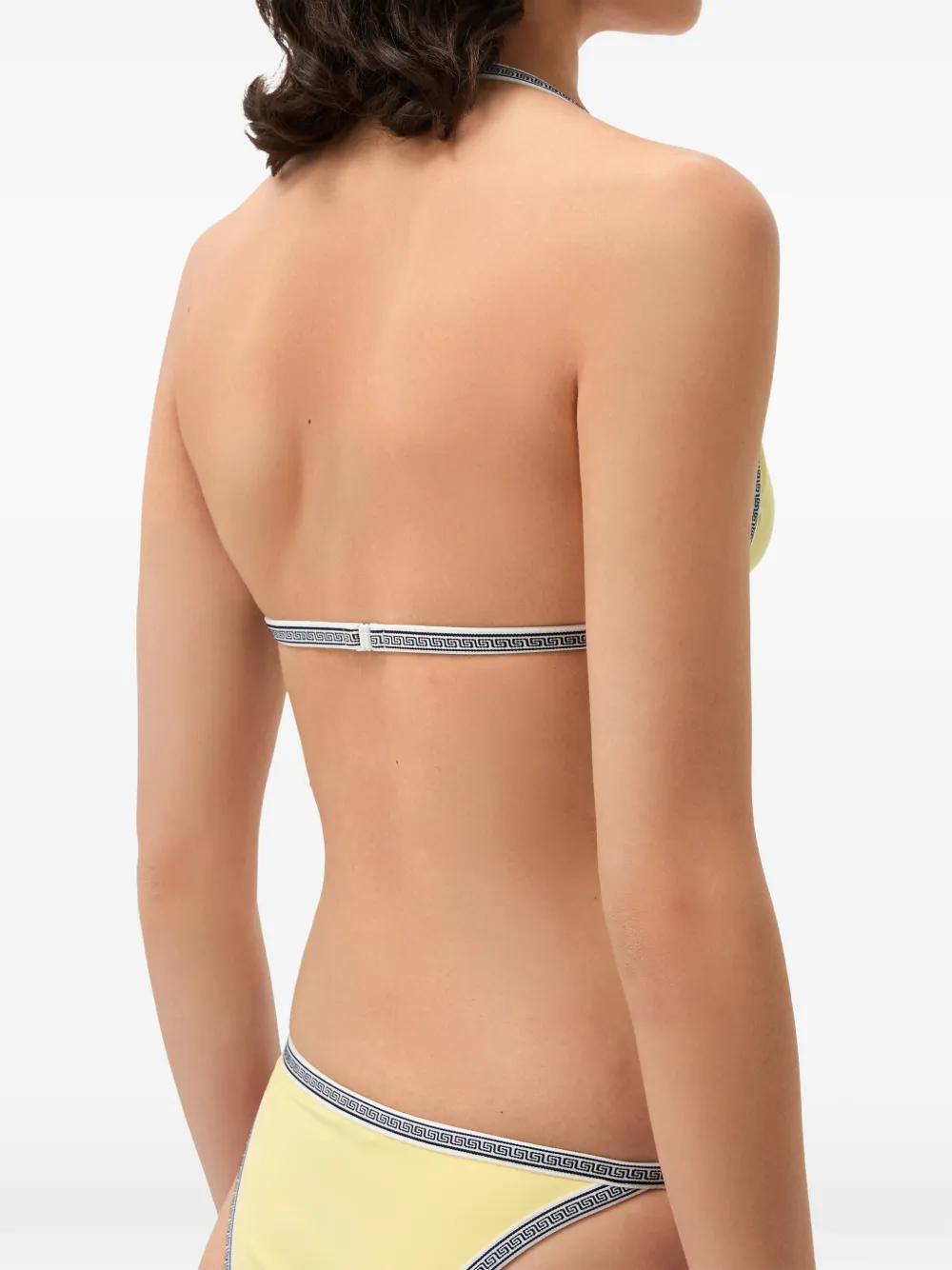 Versace Bikinitop met Greca-rand Geel