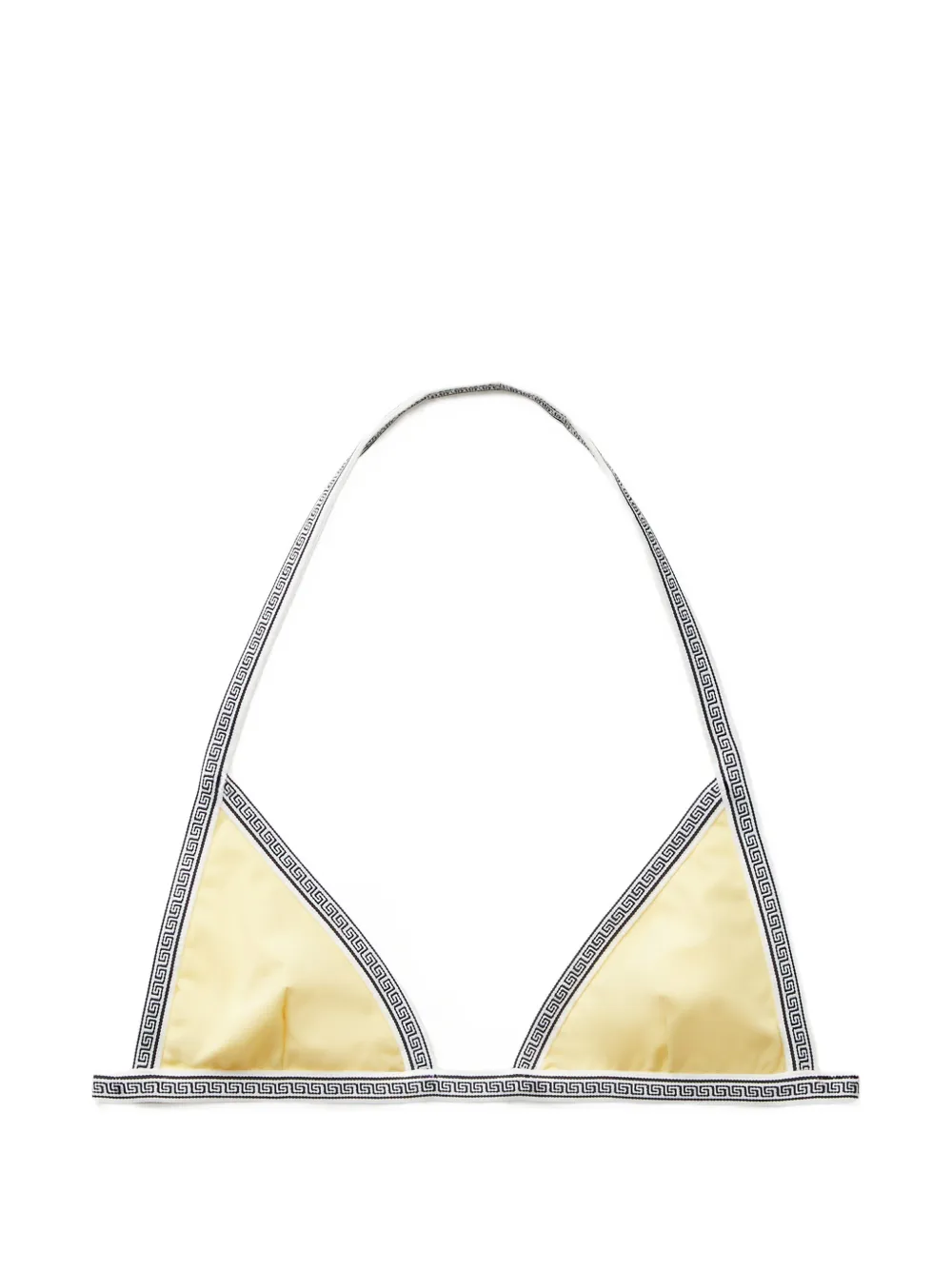 Versace Top bikini con bordo Greca - Giallo