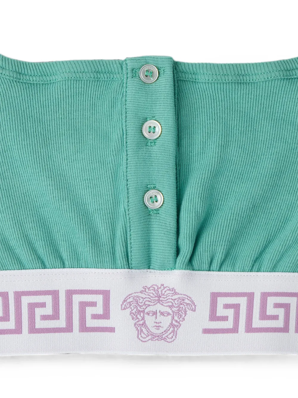 Versace Geribbelde katoenen bralette Groen