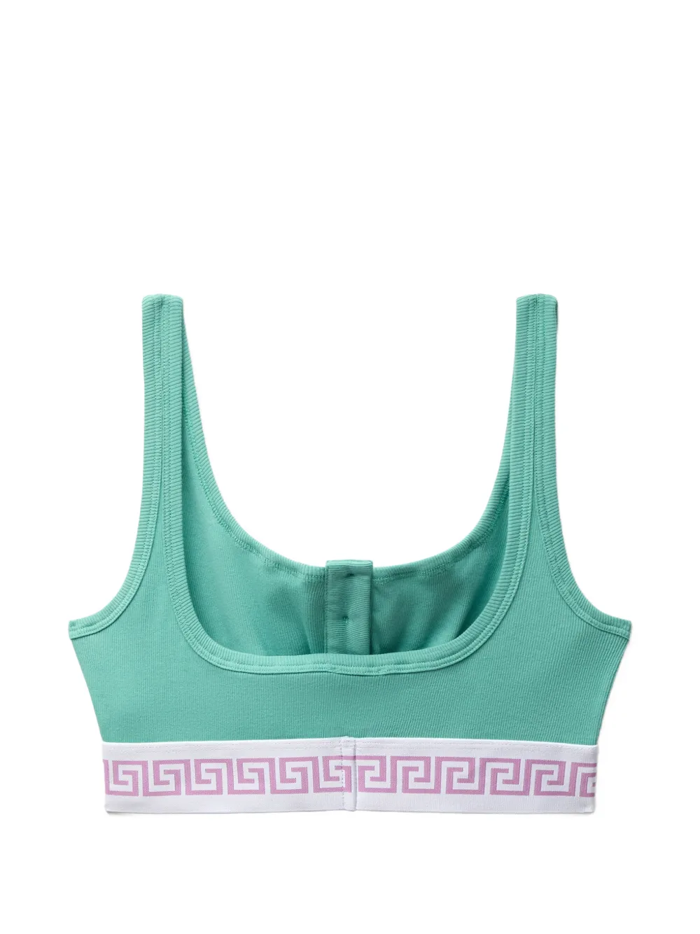 Versace Geribbelde katoenen bralette Groen