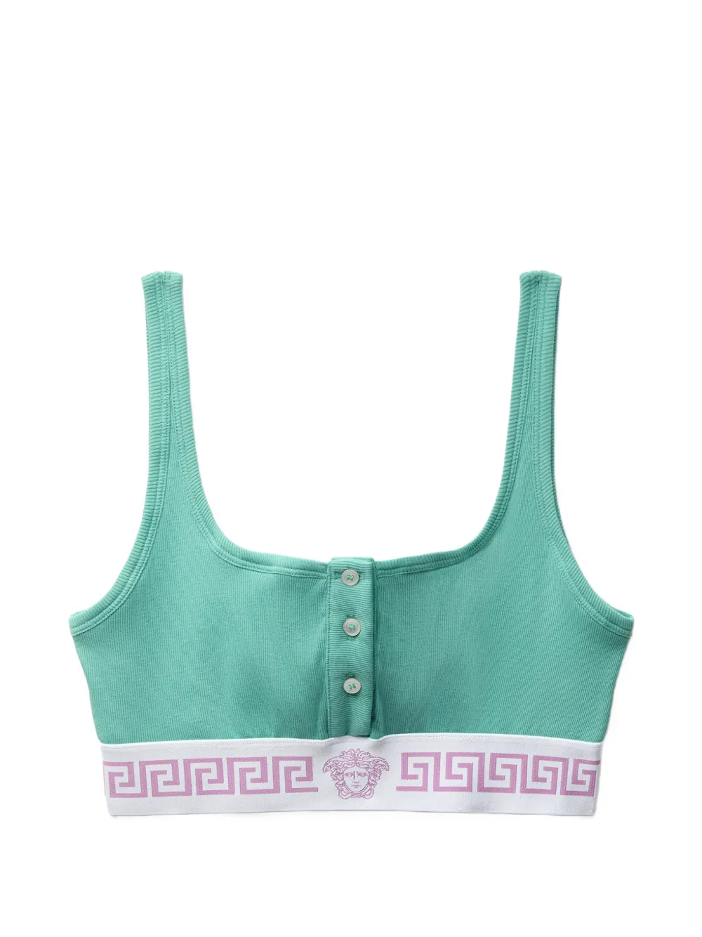 Versace ribbed cotton bralette - Verde