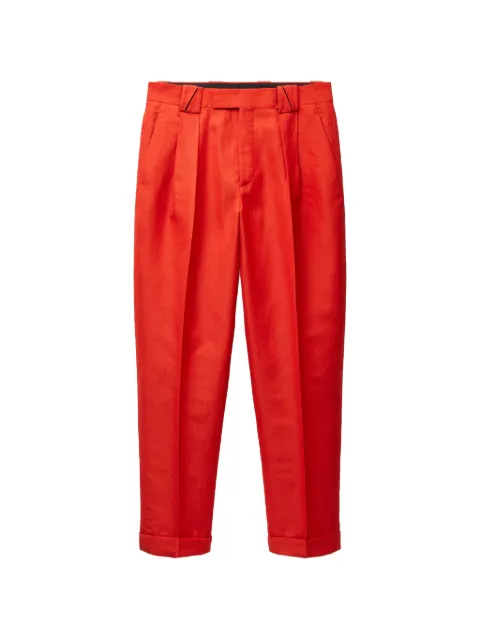 Versace wool-linen formal trousers