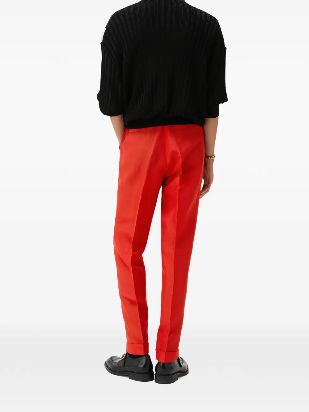 Versace Wol-linnen pantalon Rood