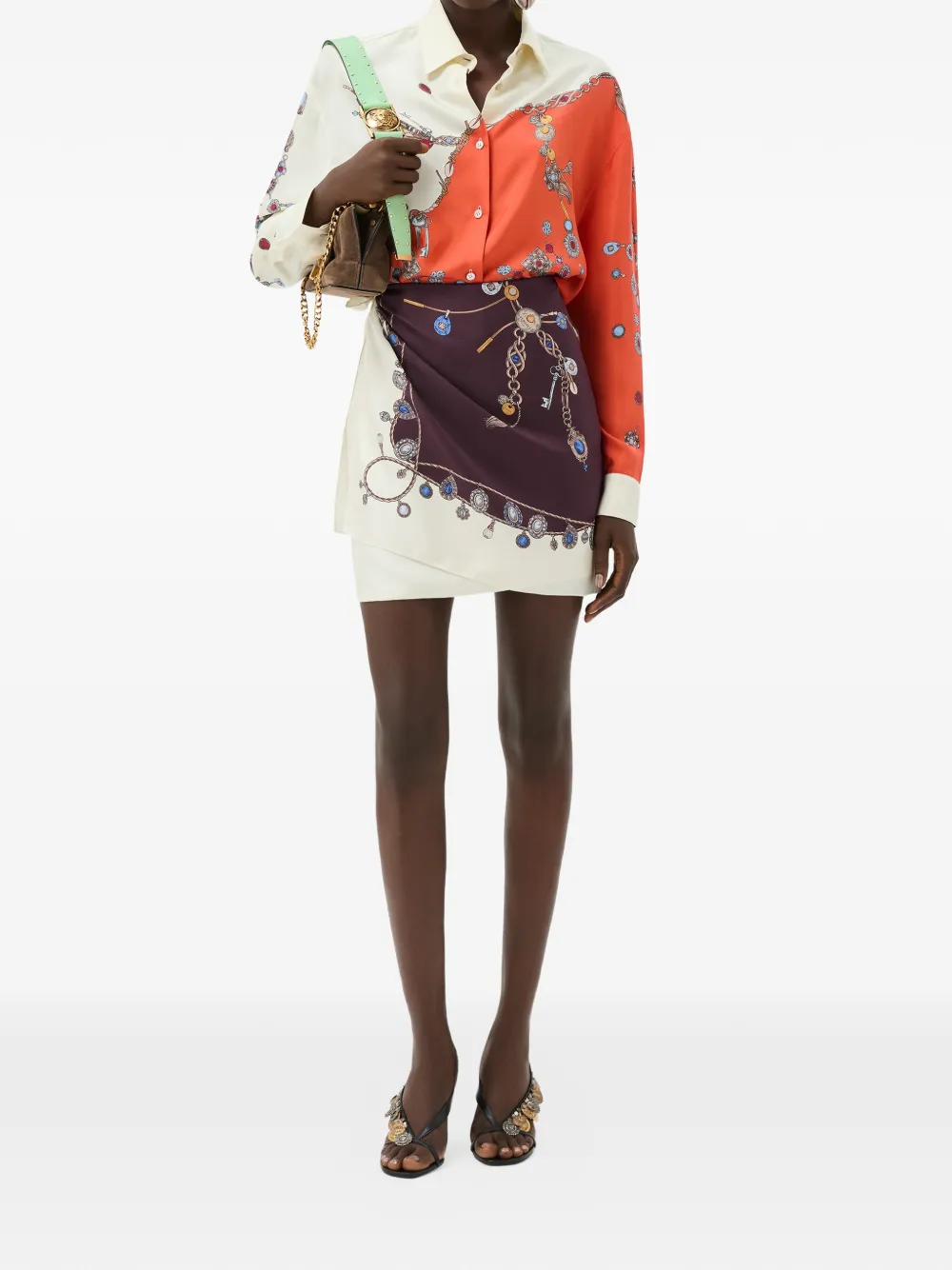 Versace Rok met print Wit