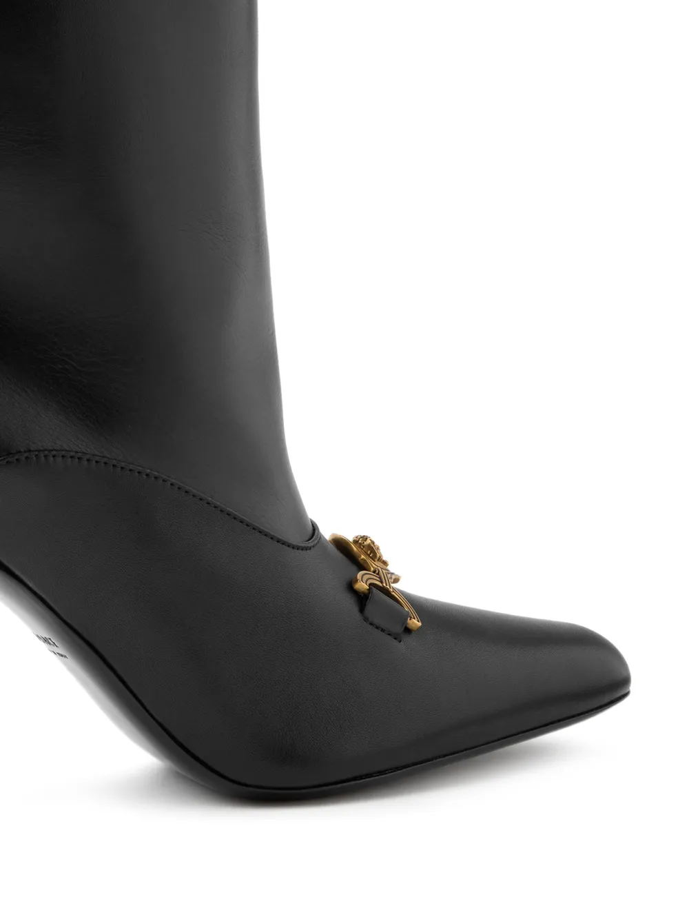 Versace Marisa leather boots 90 mm Zwart