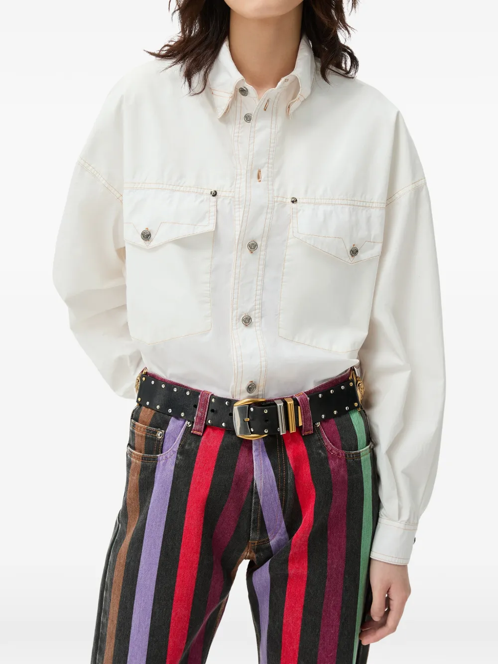 Versace Popeline overhemd Wit