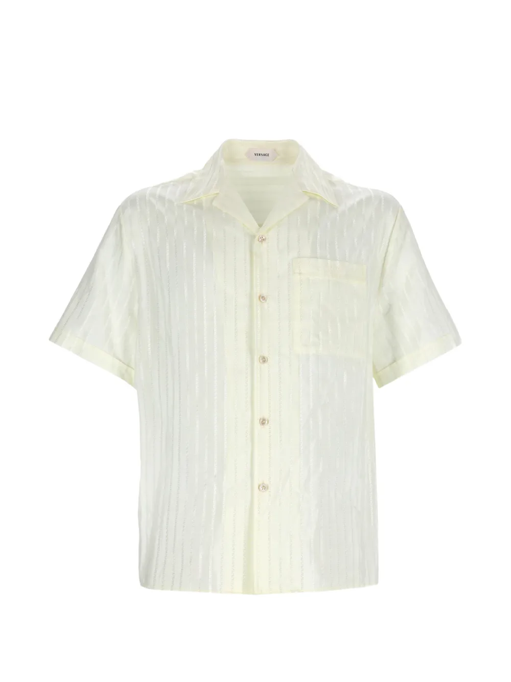 Versace jacquard cotton-silk regular shirt - Blue