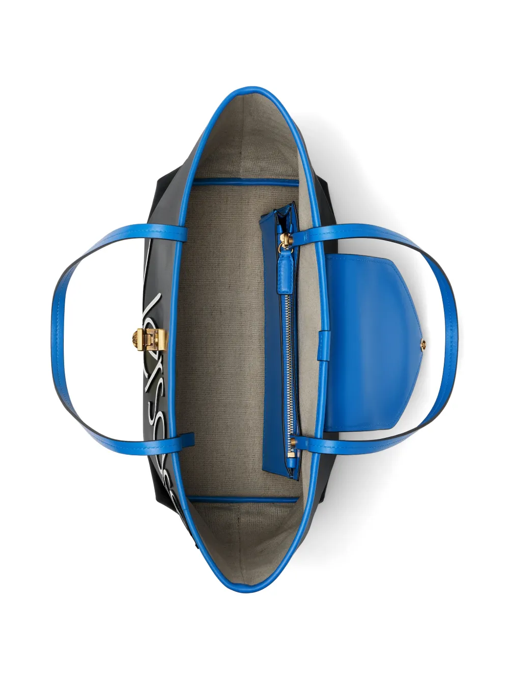 Versace Severine kleine gecoate canvas shopper Zwart