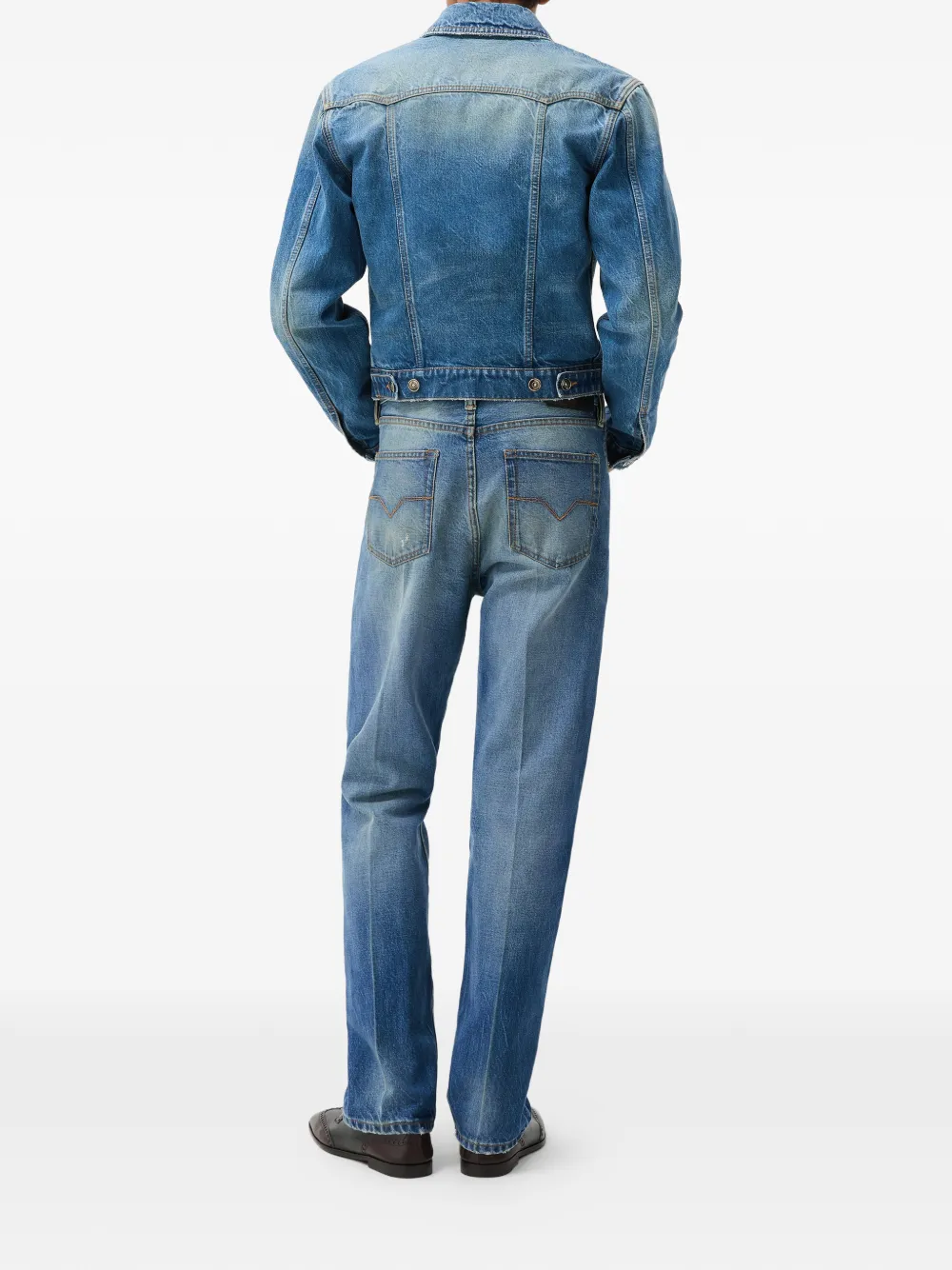 Versace Gerafelde jeans Blauw