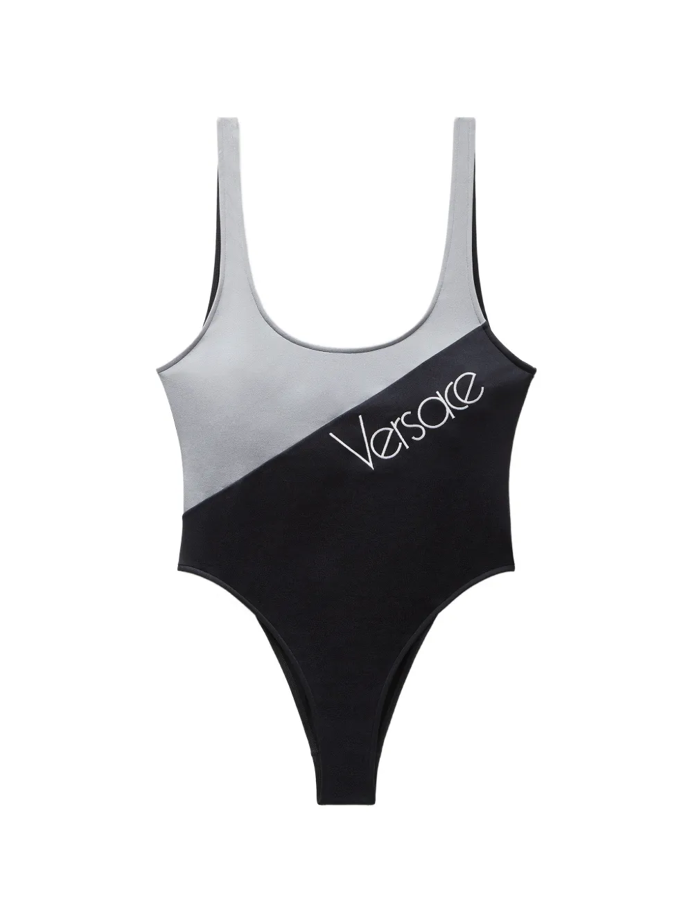 Versace Bestickter Badeanzug - Schwarz