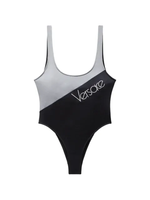 Versace embroidered-logo one-piece swimsuit