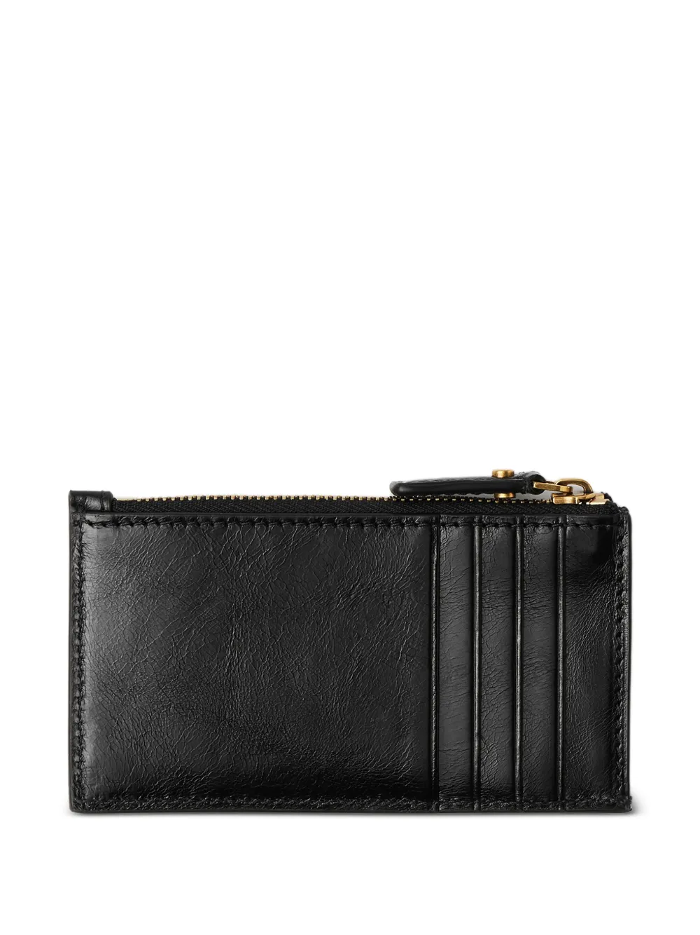 Versace Roomy leren pasjeshouder met rits Bruin