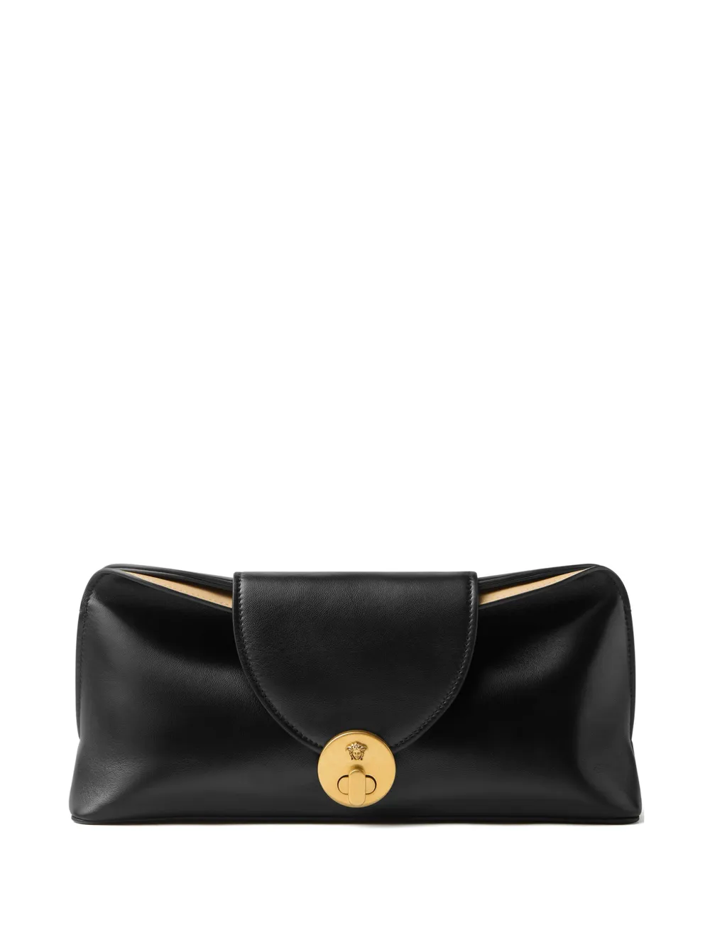 Versace Clutch in pelle con testa di Medusa - Nero