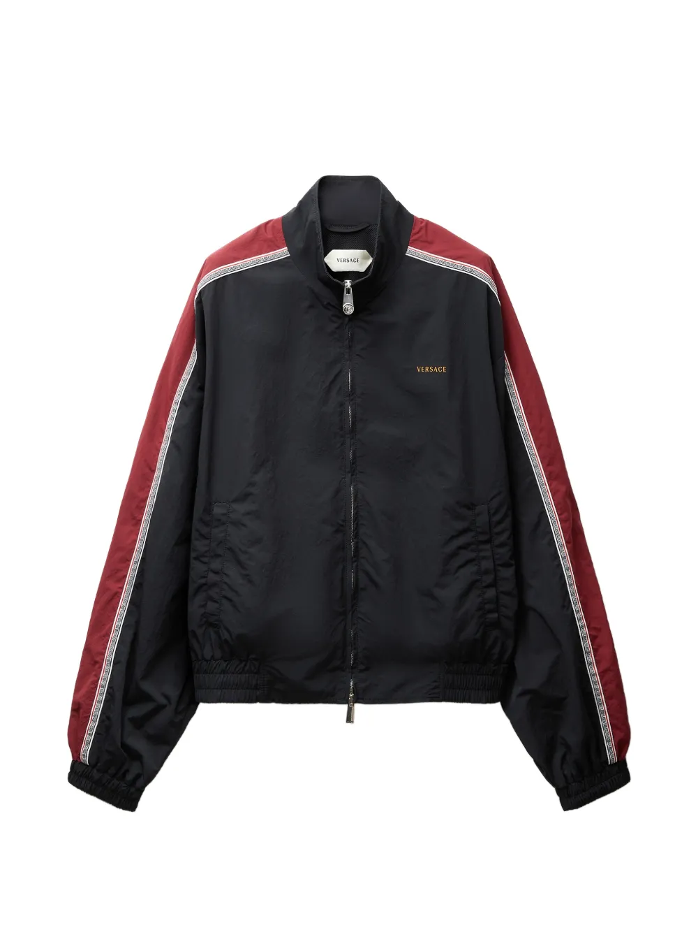 Versace logo-motif Greca-detail jacket - Black