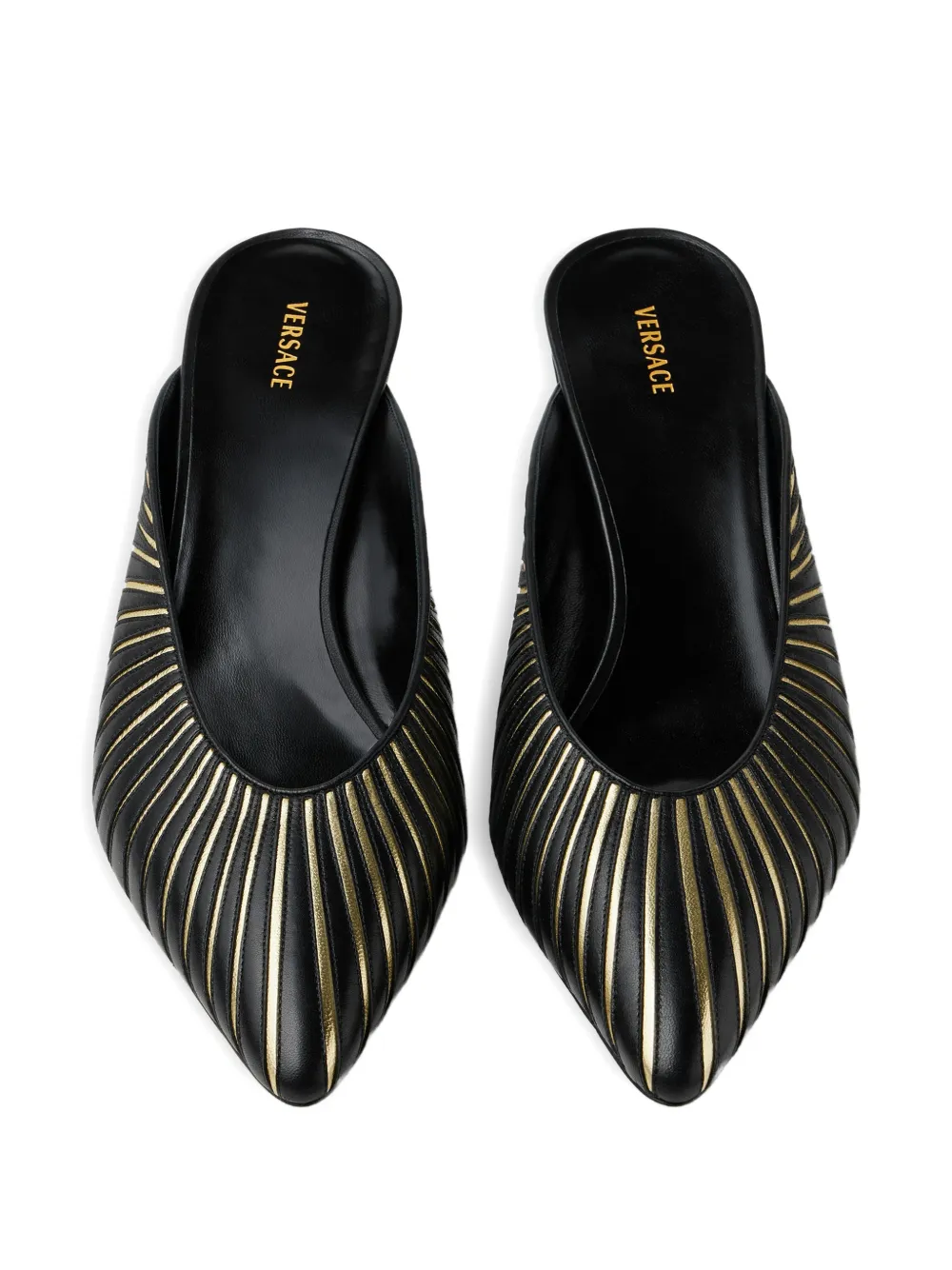 Versace Gianni nappa muiltjes Zwart