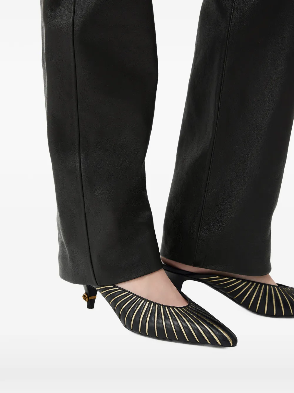 Versace Gianni nappa muiltjes Zwart