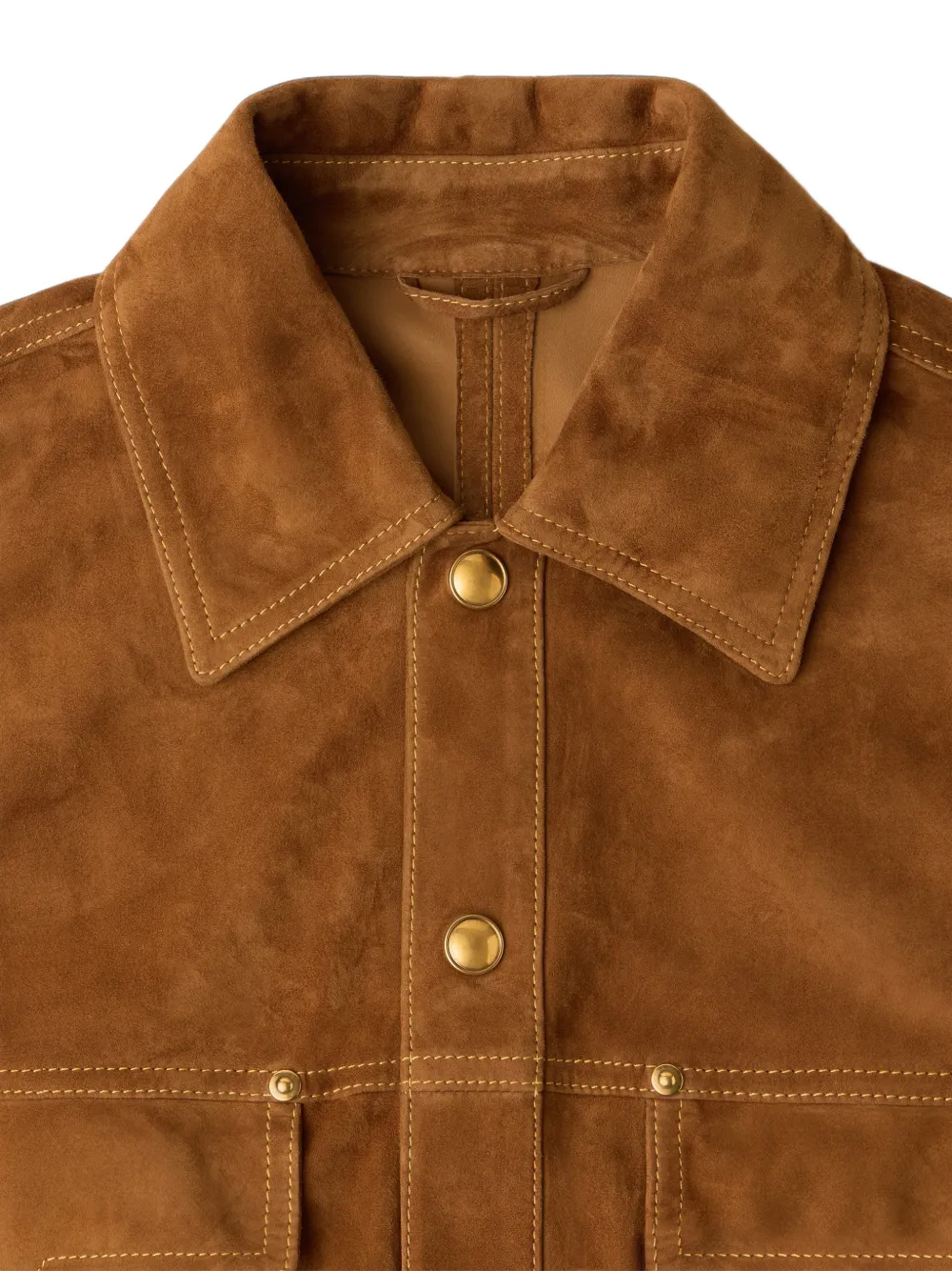 Versace Suède blouse Bruin