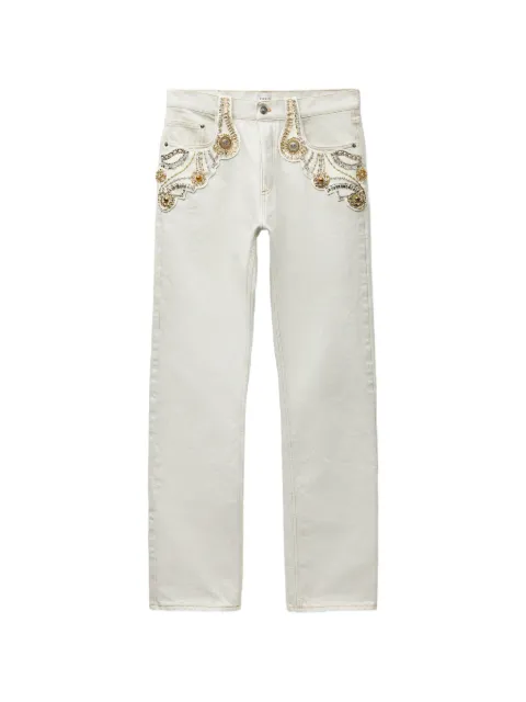 Versace embellished straight-leg jeans