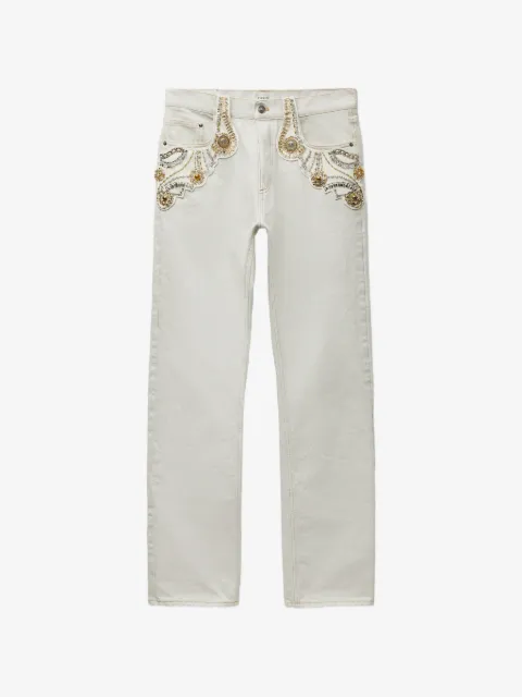 Versace jean droit à ornements