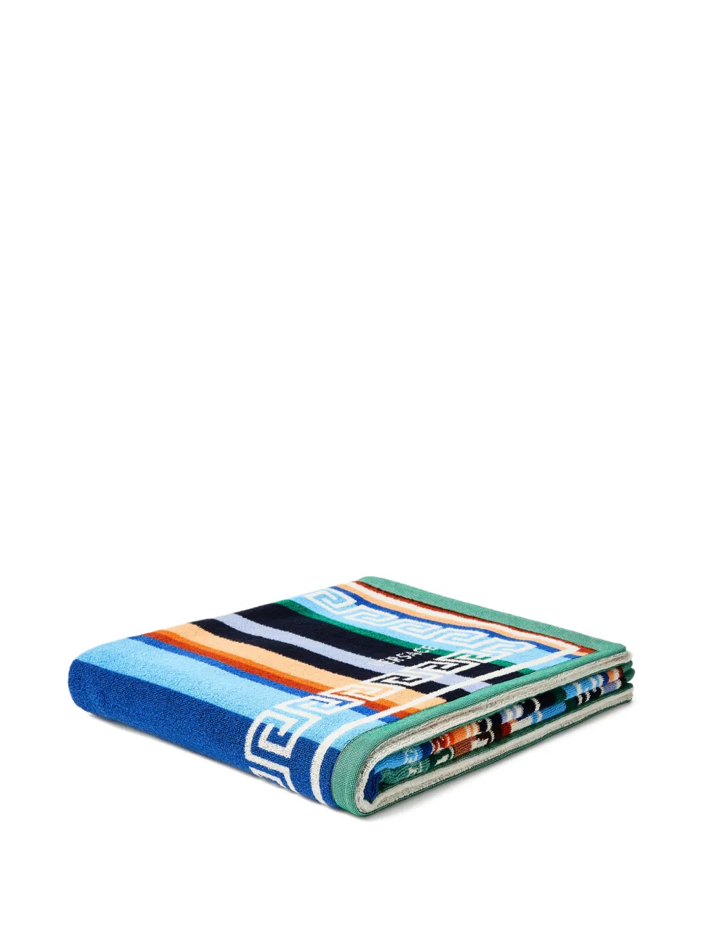  Versace Home Toalla A Rayas - Azul 