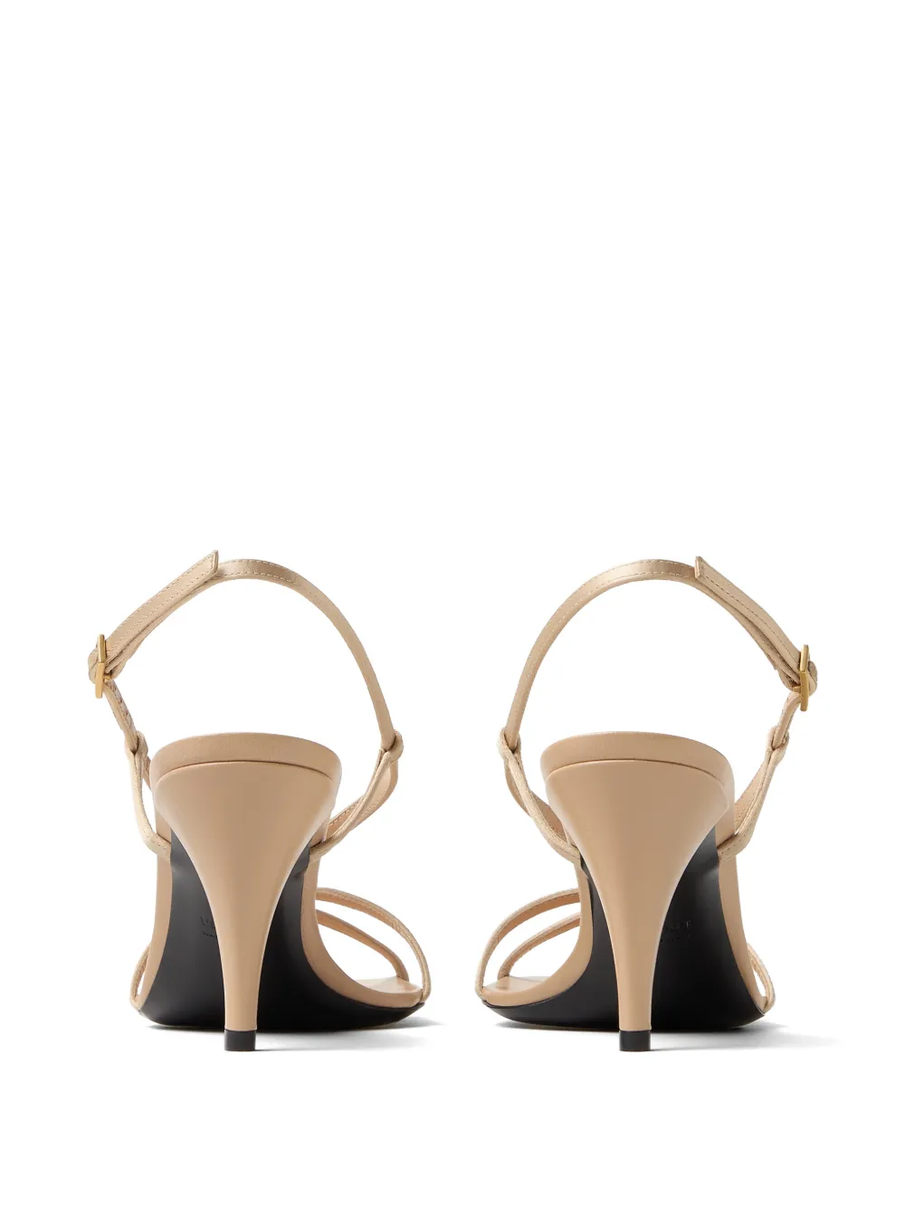 Versace Valentina satijnen sandalen 80 mm Beige