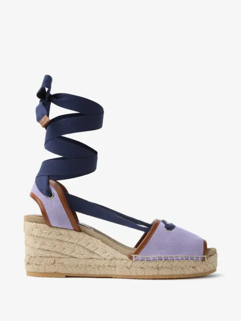 Versace Lola suede wedge sandals 65 mm