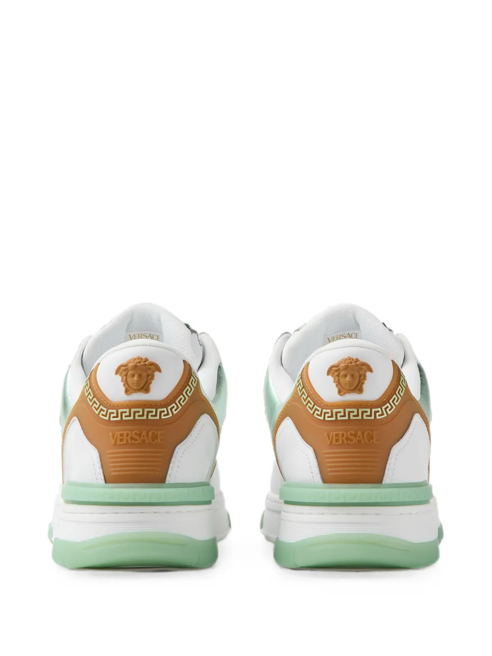 Versace Biggie Basket leren sneakers Wit
