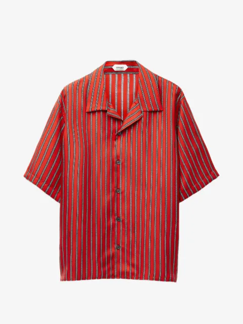 Versace Meandros-print silk shirt