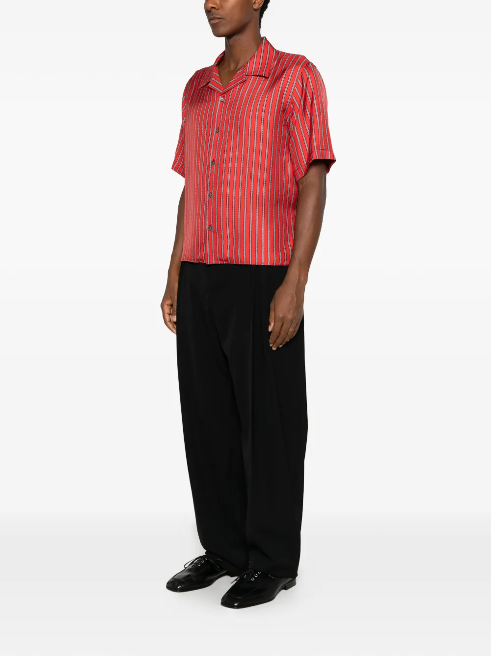 Versace Zijden twill blouse met print Rood