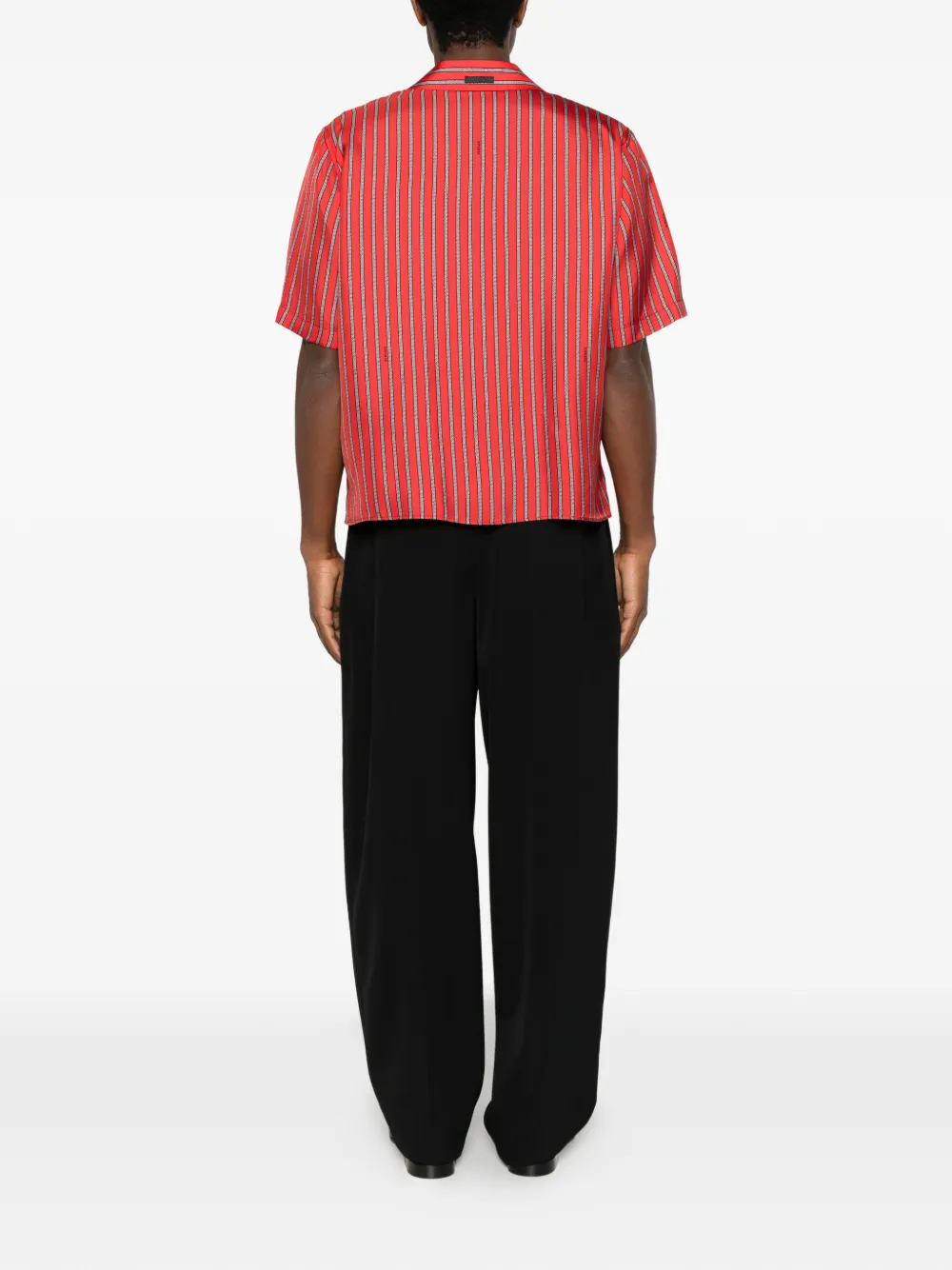 Versace Zijden twill blouse met print Rood