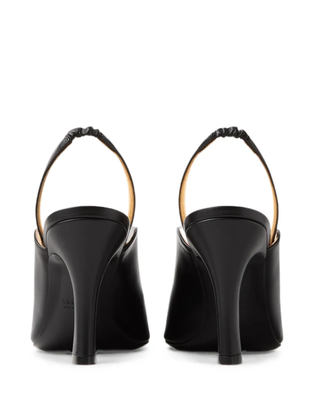 Versace Marisa leren slingback pumps 90 mm Zwart