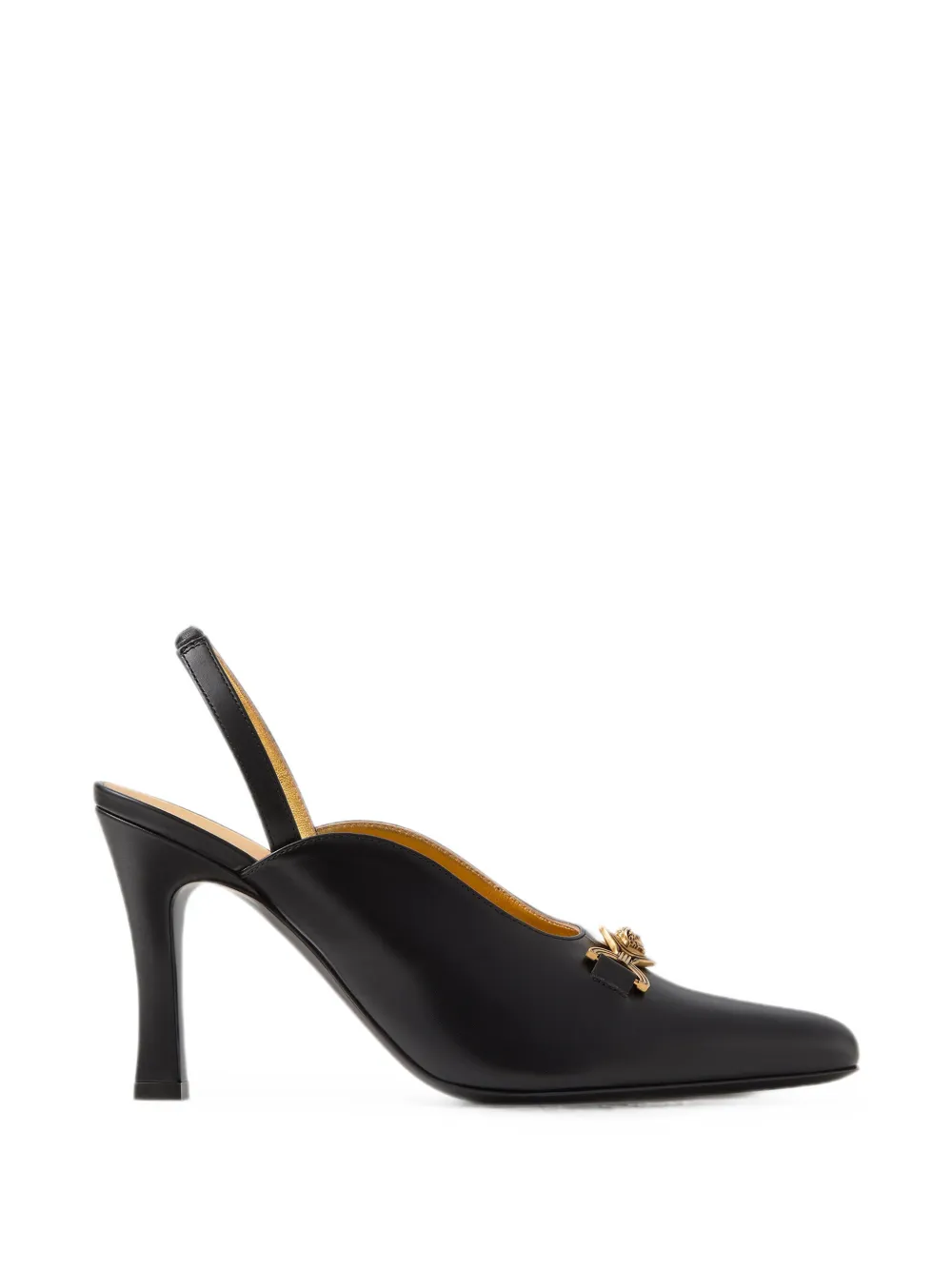 Versace Marisa leren slingback pumps 90 mm Zwart