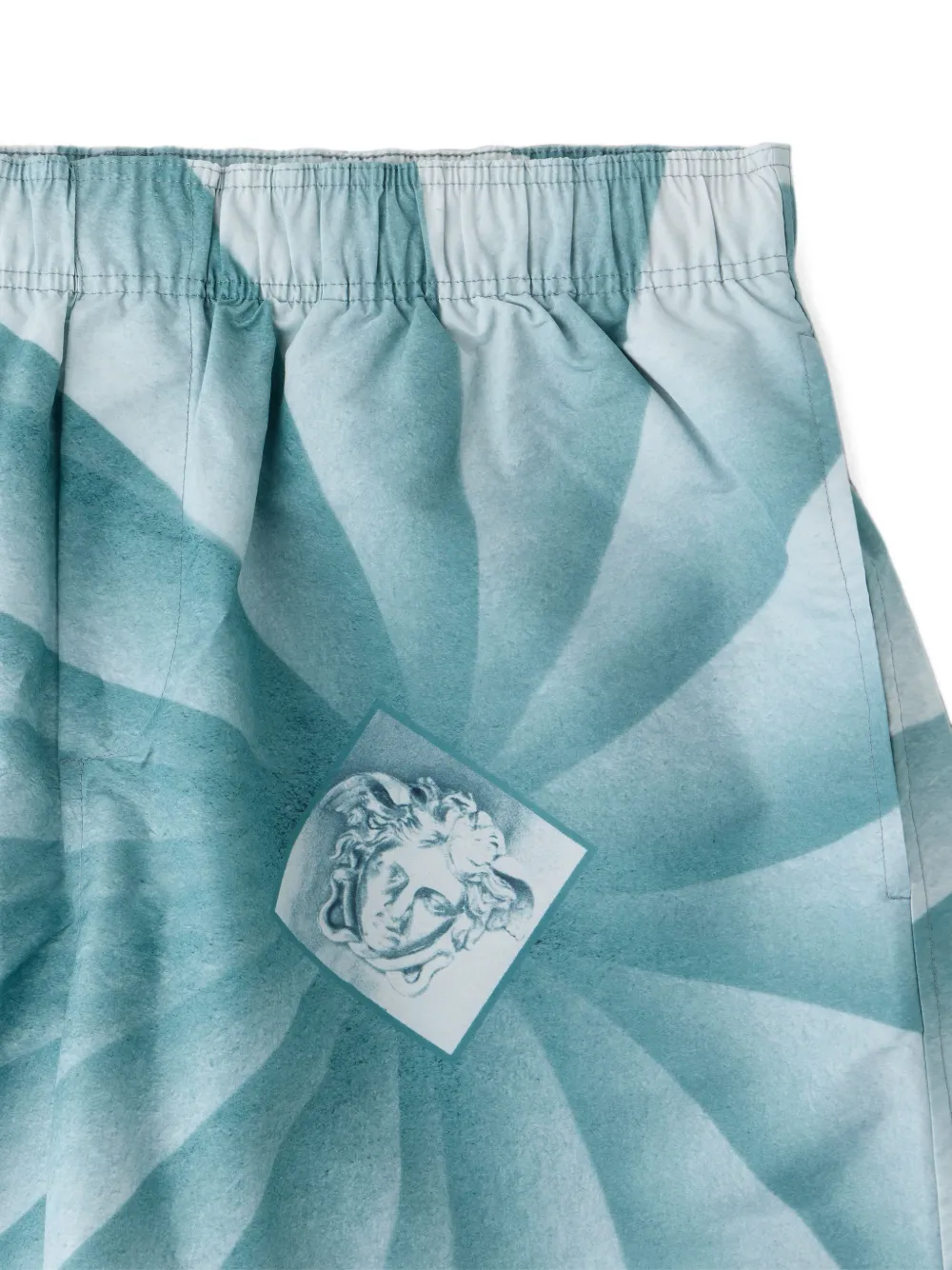 Versace Zwembroek met grafische print Blauw