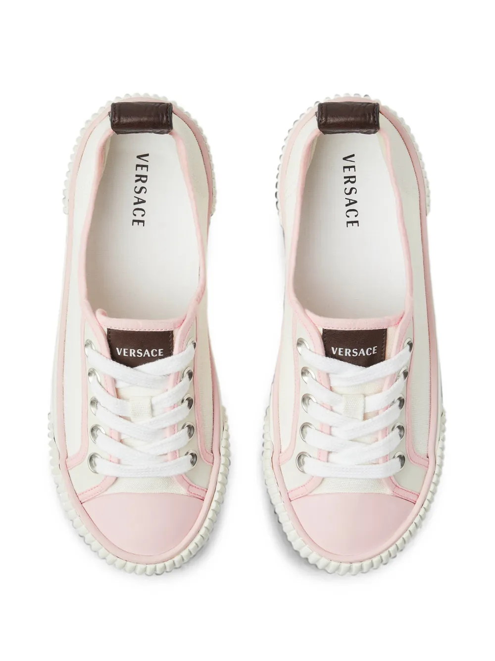 Versace Goliath canvas sneakers Wit