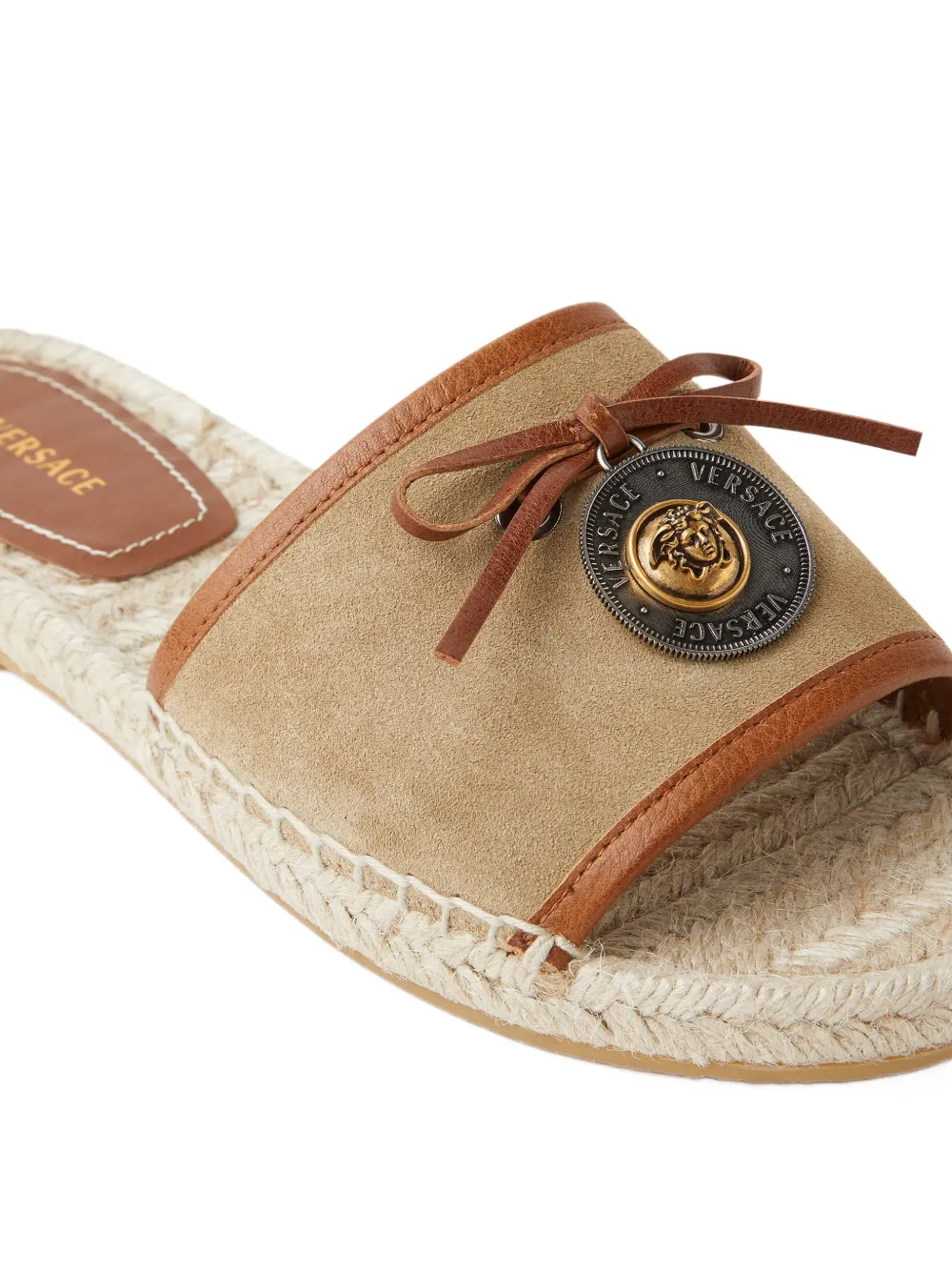 Versace Espadrilles met Medusa-plakkaat Bruin