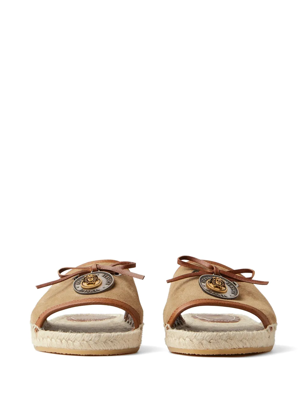 Versace Espadrilles met Medusa-plakkaat Bruin
