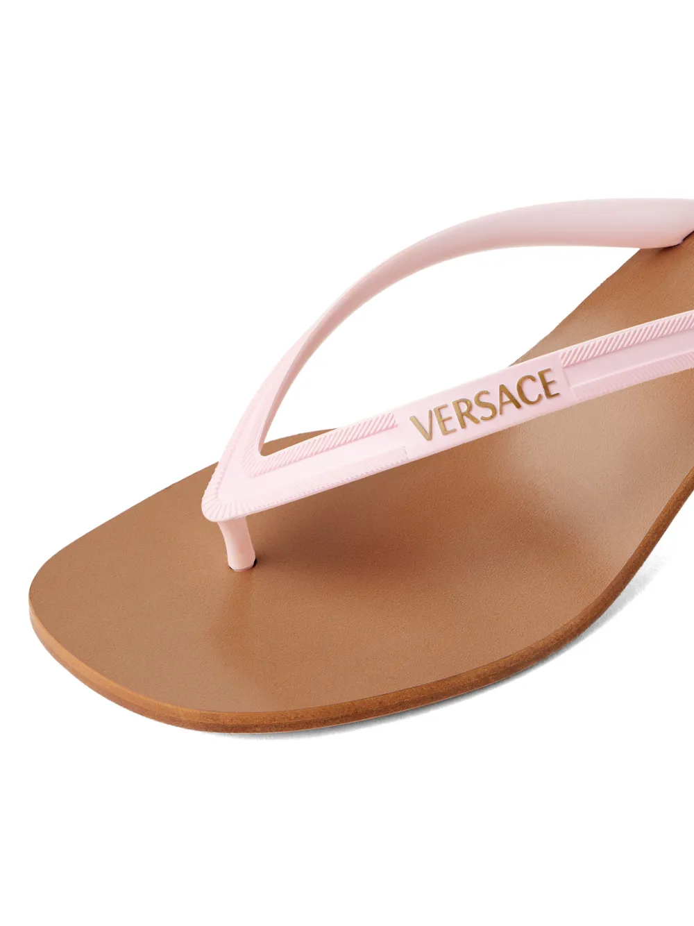 Versace Sandalen met hak en logoprint Roze