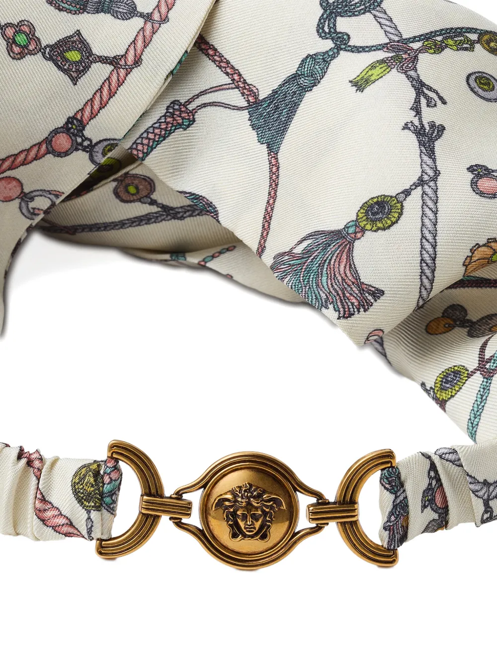 Versace Twill haarband met print Wit
