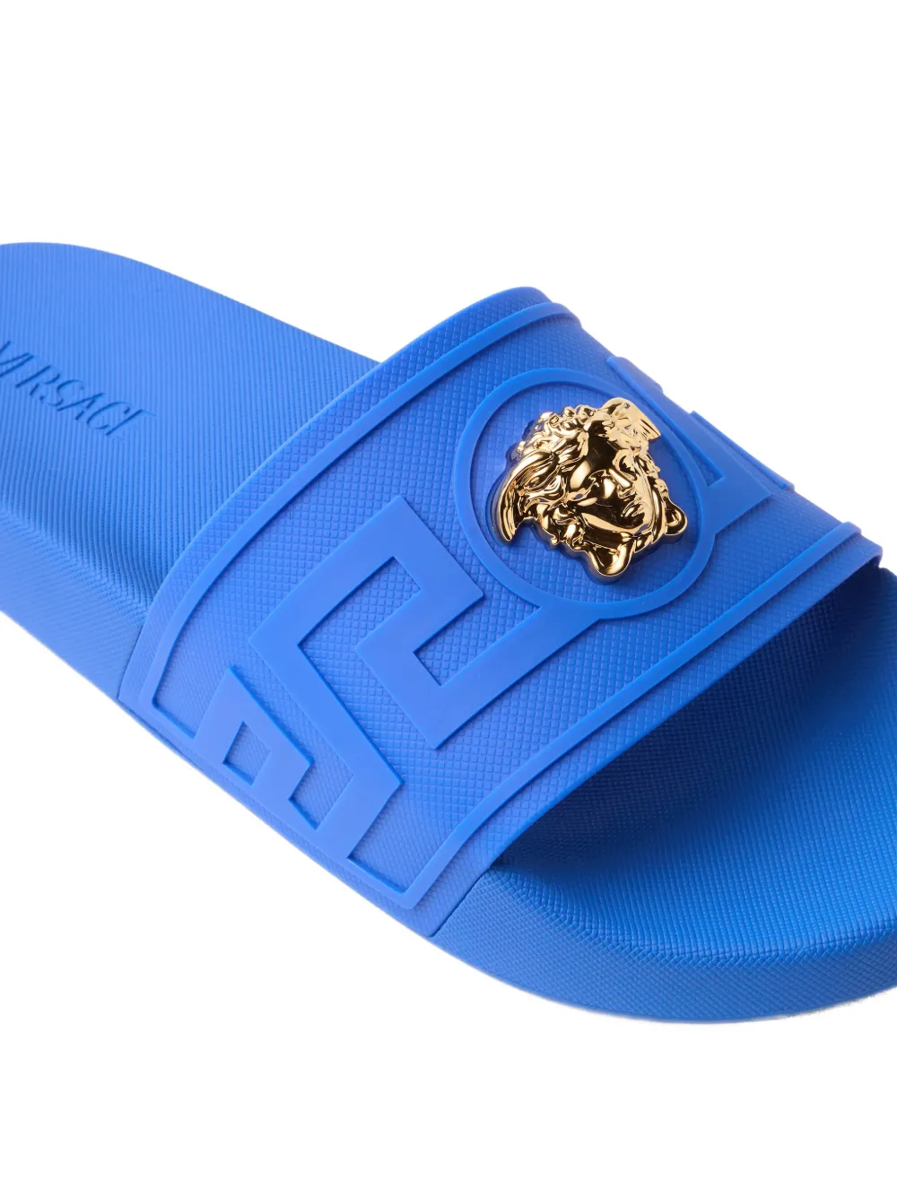 Versace La Medusa rubberen slippers Blauw