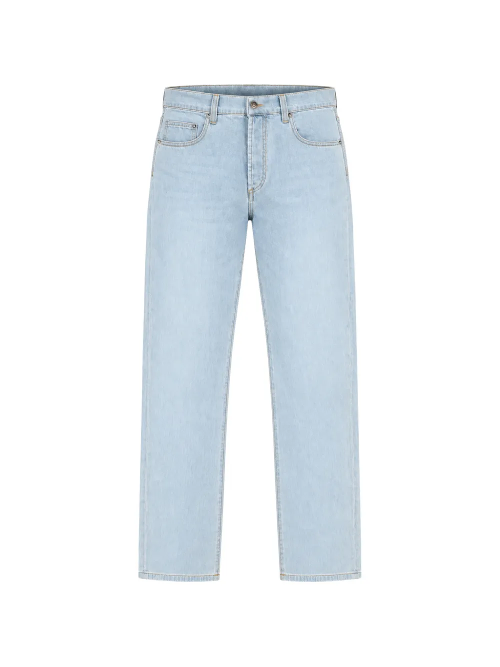 Versace Chambray straight jeans Blauw